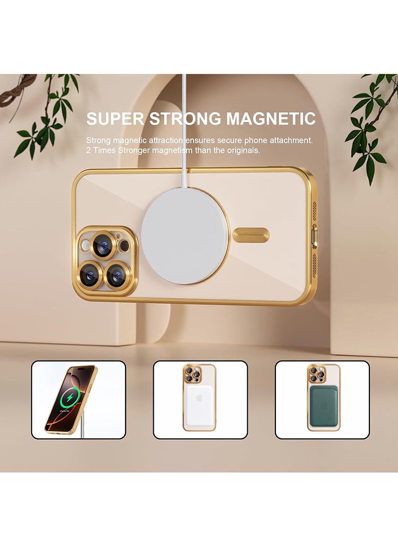 Theodor - Premium Soft Clear Case for iPhone 15 Pro Max Camera Lens Full Protection, Compatible with MagSafe Wireless Charging, Shockproof TPU Phone Cover iPhone 15 Pro Max 6.7 Inch 2023 -Desert Titanium - Image 1