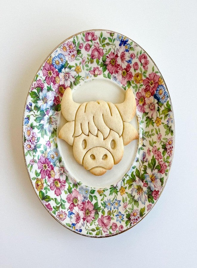 BAKERLOGY Cute Highland Cow Face Cookie Cutter - Detailed Biscuit Cutter Design for Baking and Crafts, ideal on fondant, dough, clay - Image 5