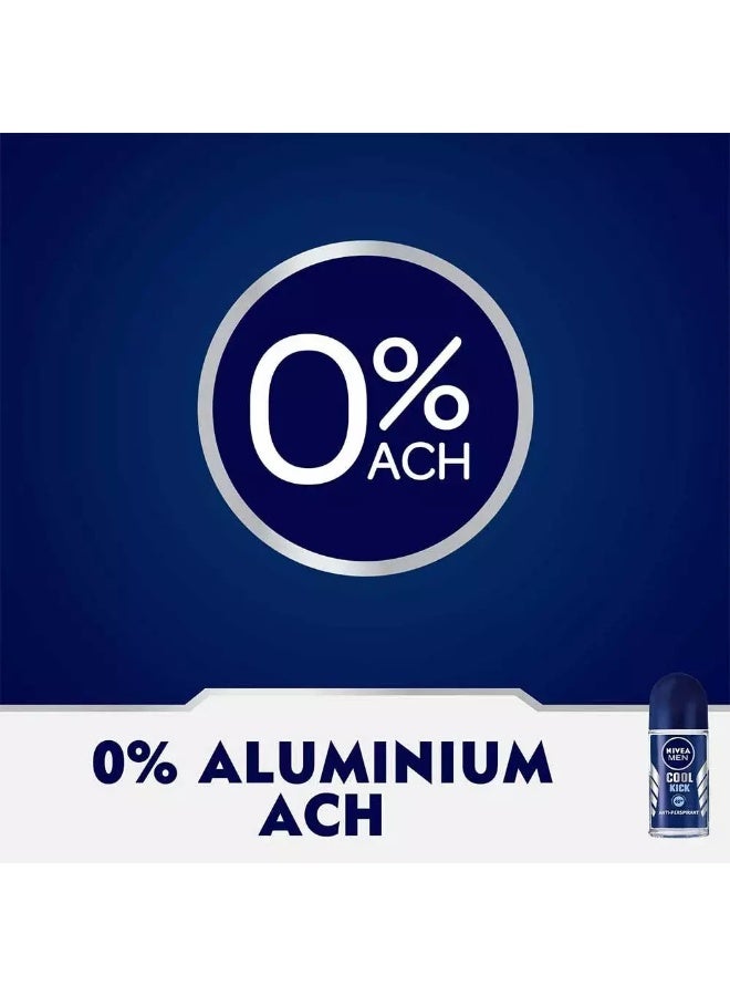 NIVEA MEN Cool Kick Roll On, Deodorant for Men, Fresh Scent, Roll-on 50ml - Image 4