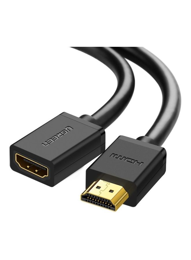 يو جرين كابل تمديد من منفذ HDMI بدقة 4K ذكر إلى أنثى أسود - Image 1