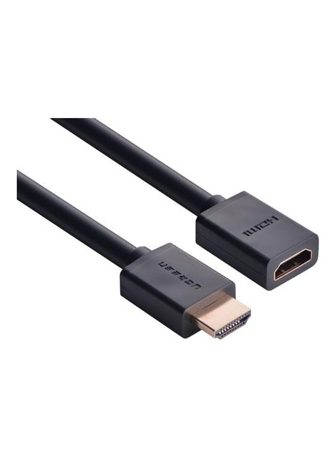 يو جرين كابل تمديد من منفذ HDMI بدقة 4K ذكر إلى أنثى أسود - Image 2