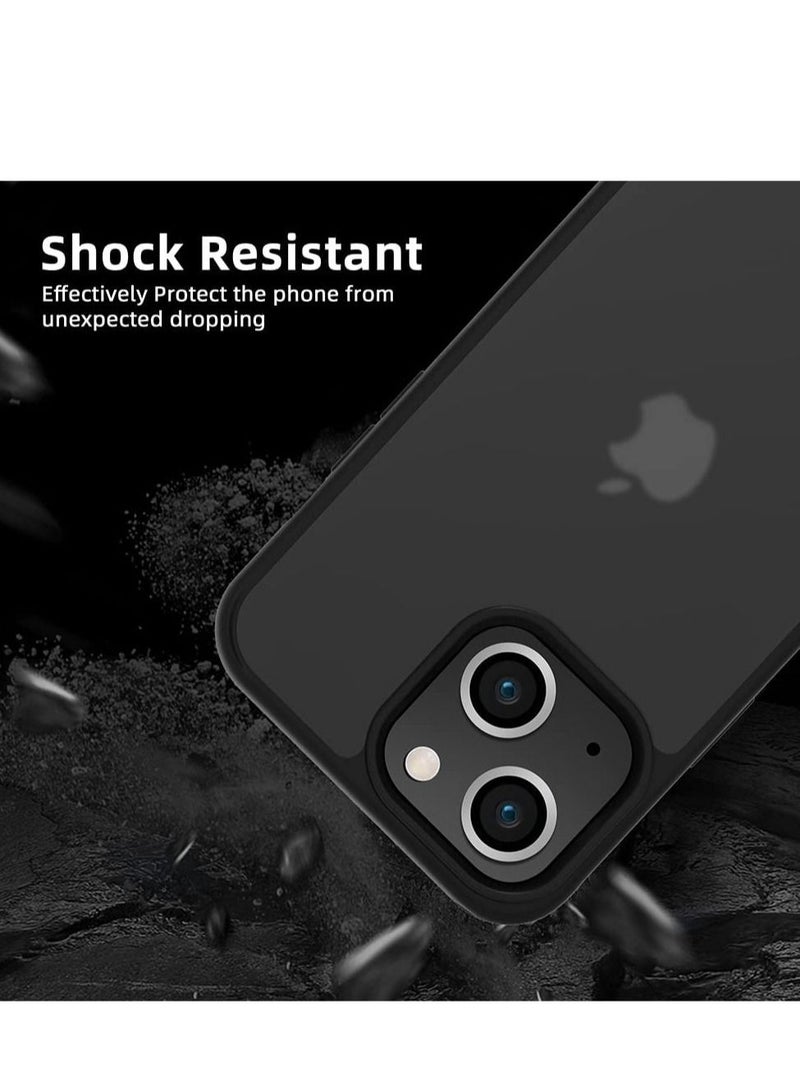 MUNTAQI iPhone 14 Case Shockproof Protective Matte Finish Military Grade Protection [Upgraded Beetle Series] TPU Bumper High-Strength Translucent Back Cases for iPhone 14 Cover 2022 6.1"-Black - Image 3