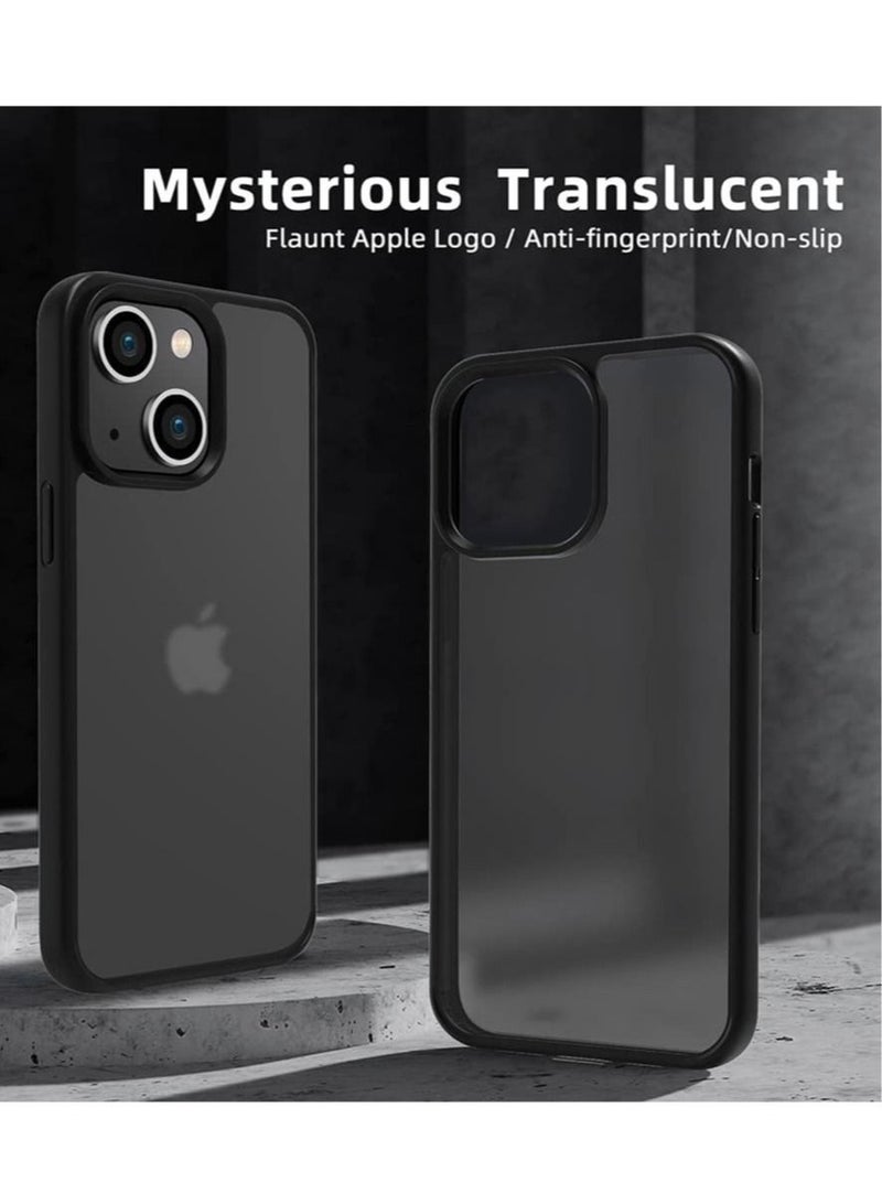 MUNTAQI iPhone 14 Case Shockproof Protective Matte Finish Military Grade Protection [Upgraded Beetle Series] TPU Bumper High-Strength Translucent Back Cases for iPhone 14 Cover 2022 6.1"-Black - Image 2
