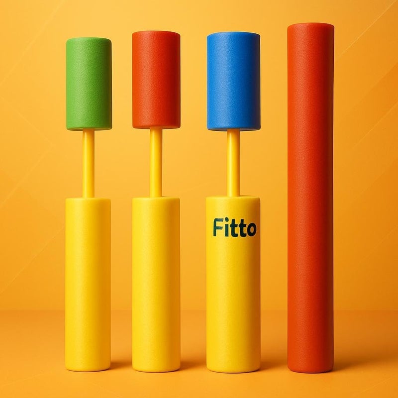 FITTO مجموعة ألعاب مسدسات الماء فتو فوم 4x38 سم - مسدس ماء خارجي للأطفال، متعة قتال الماء في المسبح والفناء، عبوة من 4 - Image 3