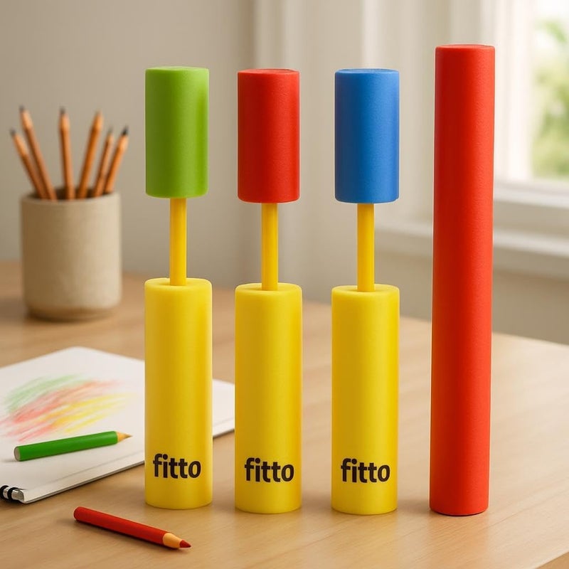 FITTO مجموعة ألعاب مسدسات الماء فتو فوم 4x38 سم - مسدس ماء خارجي للأطفال، متعة قتال الماء في المسبح والفناء، عبوة من 4 - Image 2