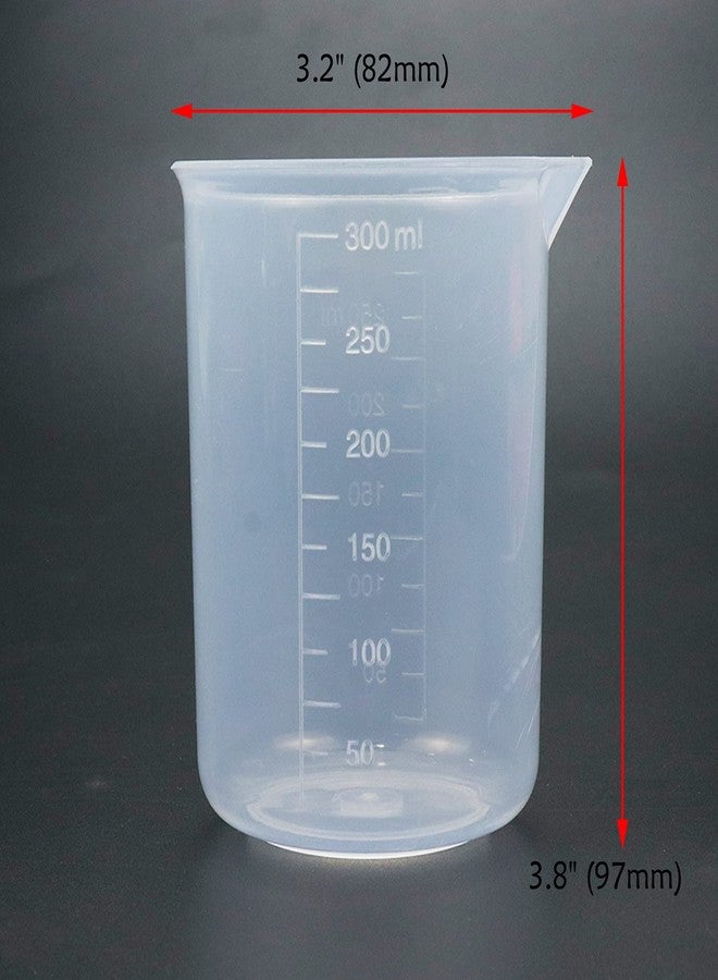 Antrader Kitchen PP Measuring Cup Scientific Plastic Graduated Beaker Transparent 250ml-300ml - Image 2