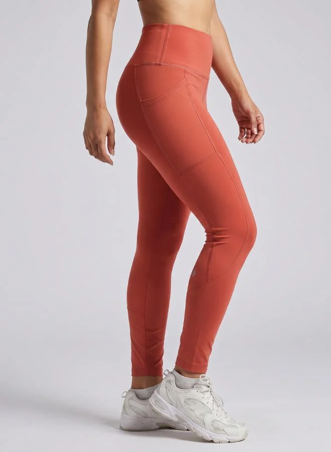 Zaecy Sunset Orange Women's Pocketed 7/8 Legging for Women | Best Price UAE