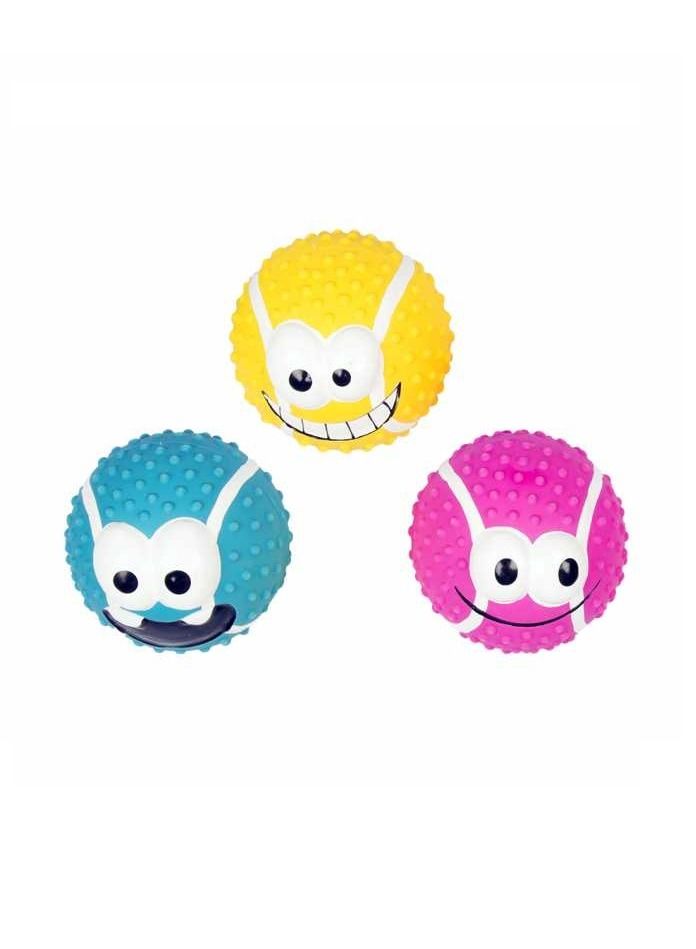 Latex Tennis Ball Smiley Mix 5cm Mixed Colors