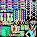 OLUPP 282 PCS Glow in the Dark Party Supplies 18 Foam Sticks 18 LED Glasses 200 Glow Sticks 30 Finger Lights 8 Bunny Ear Headband and 8 LED Cat Ear Headband for WeddingBirthdayConcertNew Year - Image 3