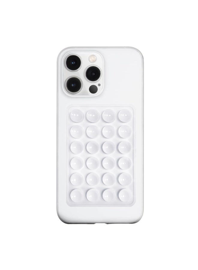Generic 4 Pcs Silicone Suction Cup Phone Case Holder, Smartphone Silicone Adhesive Phone Accessories, Hands-Free Mirror Shower Selfie Phone Holder, (Black, White, White，Clear)  - Image 3