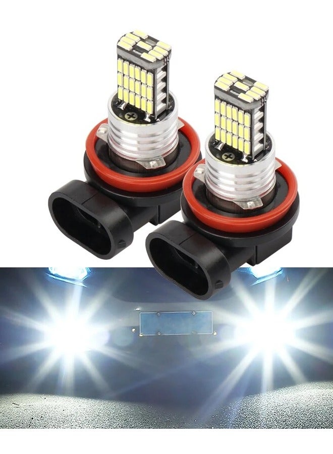 Loquat 2PCS Fog Light H7 LED Bulb H8 H9 H11 9005 9006 LED 4014 Chips 45SMD Lens 12V Car Lamps Driving Auto Lamp Super Bright - Image 2