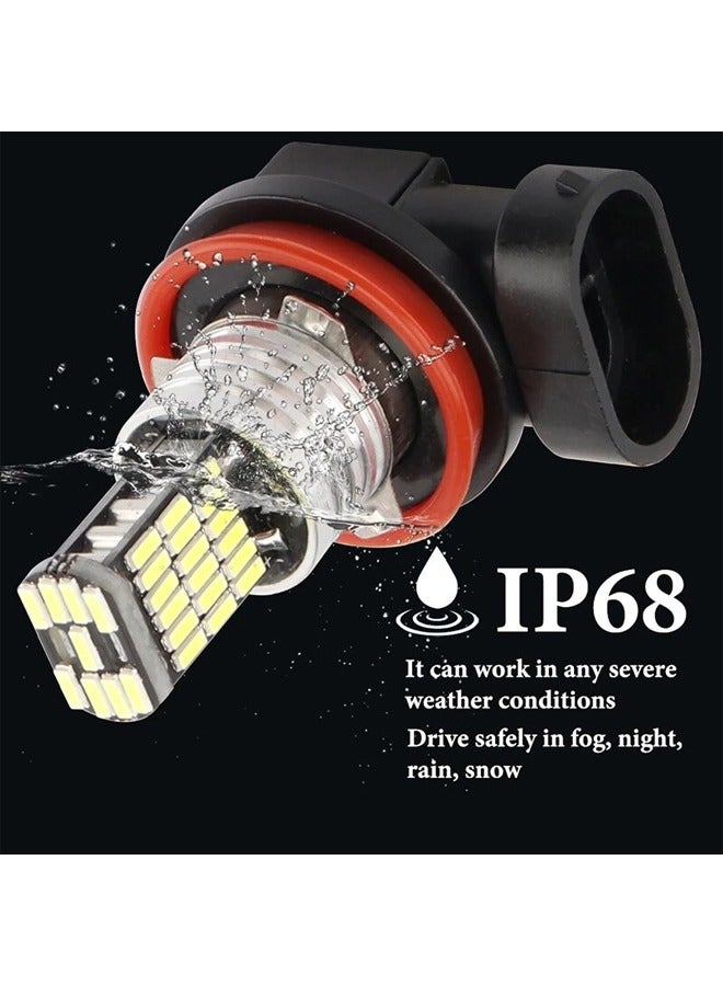 Loquat 2PCS Fog Light H7 LED Bulb H8 H9 H11 9005 9006 LED 4014 Chips 45SMD Lens 12V Car Lamps Driving Auto Lamp Super Bright - Image 5