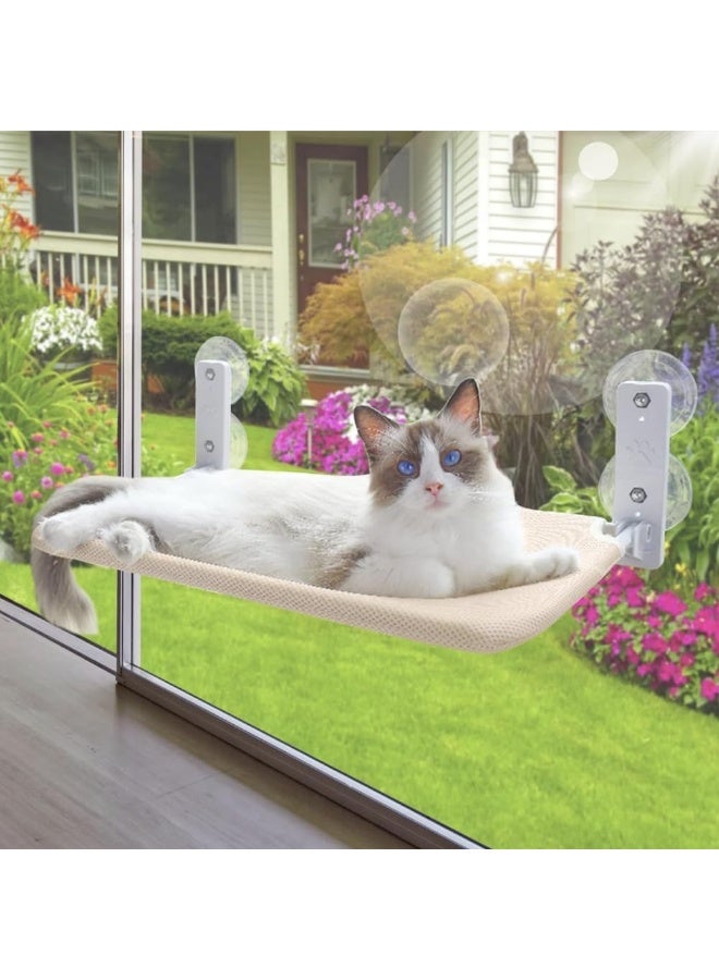 NeoStyle Cat Window Perch, Cat Hammock Perch for Window, with Cushion Bed Cover, Easy to Adjust Cat Bed, Suitable for Windowsills, Beds, Drawers, and Cabinets, Easy to Assemble (Mesh S) - Image 1