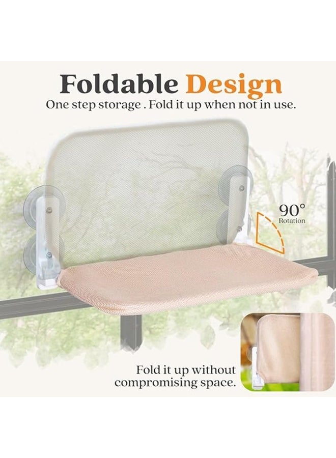 NeoStyle Cat Window Perch, Cat Hammock Perch for Window, with Cushion Bed Cover, Easy to Adjust Cat Bed, Suitable for Windowsills, Beds, Drawers, and Cabinets, Easy to Assemble (Mesh S) - Image 3