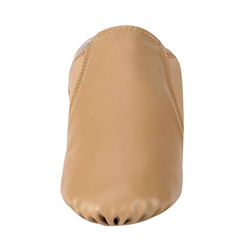 Linodes Unisex 006 PU Leather Upper Slipon Jazz Shoe for Women and Mens Dance ShoesBrown 11M - Image 3