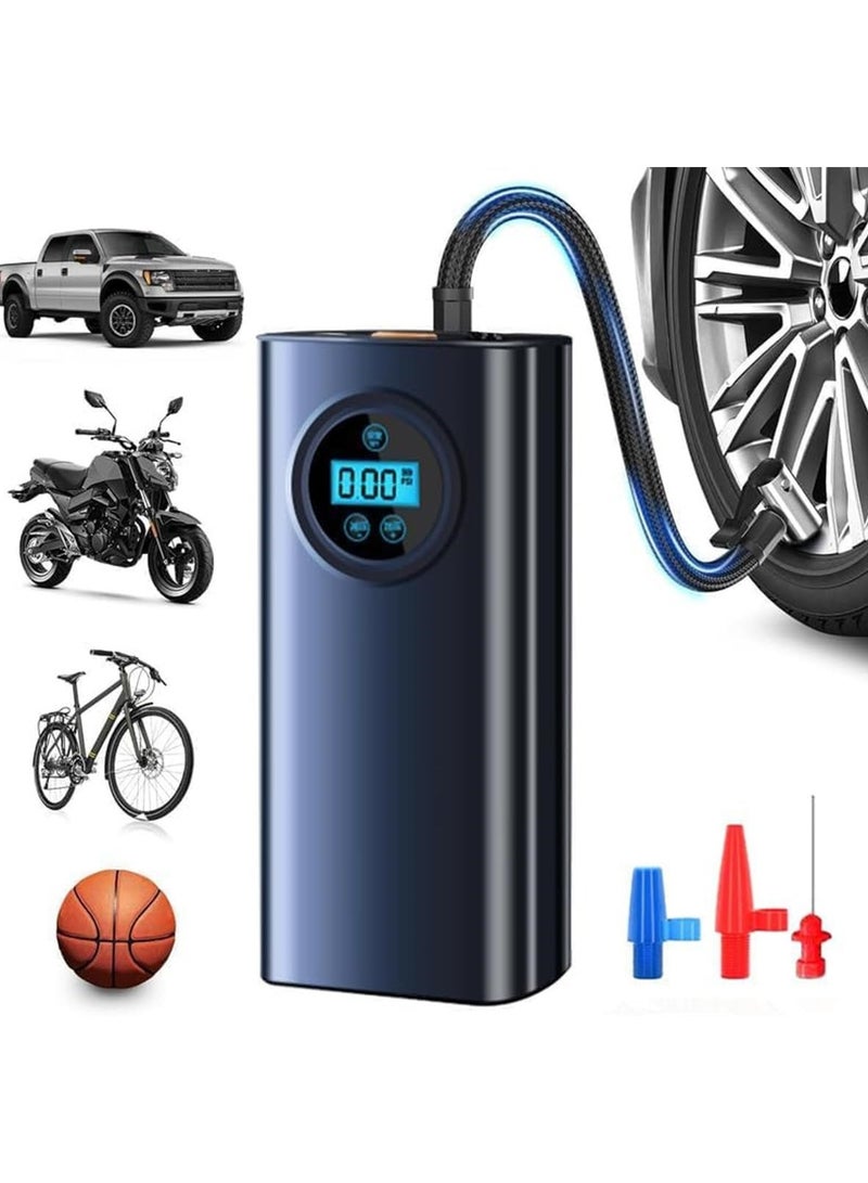 Awakey Portable Air Compressor with LCD – 3000mAh Rechargeable Tire Inflator for Car, Bike, Motorcycle, Balls & Inflatables - Image 1