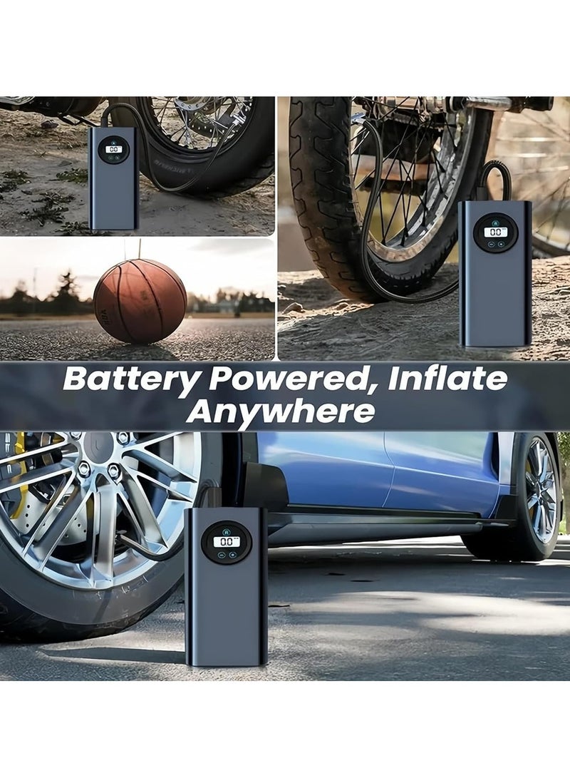 Awakey Portable Air Compressor with LCD – 3000mAh Rechargeable Tire Inflator for Car, Bike, Motorcycle, Balls & Inflatables - Image 4
