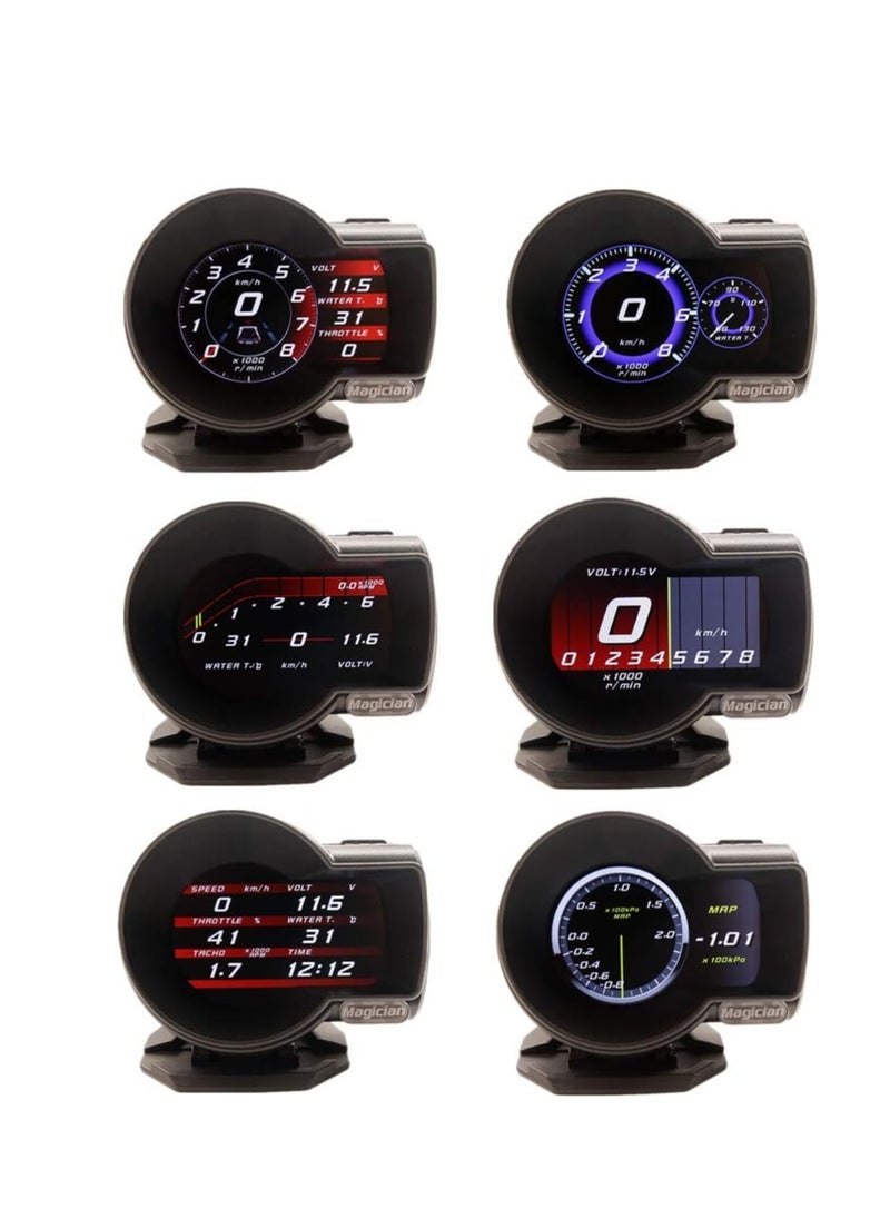 Generic Professional Magician OBD Head Up Display Car Digital Boost Gauge Voltage Speed Meter ect. Water Temp Alarm Auto Diagnostic Too  - Image 2