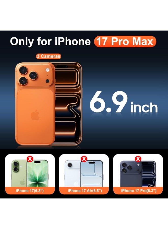 BORTONY iPhone 17 Pro Max Case, Kickstand Finger Grip Cover for iPhone 17 Pro Max, Car Magnetic Multi Stand Vertical and Horizontal Soft Silicone Phone Case for iPhone 17 Pro Max 6.9 inch - Image 2