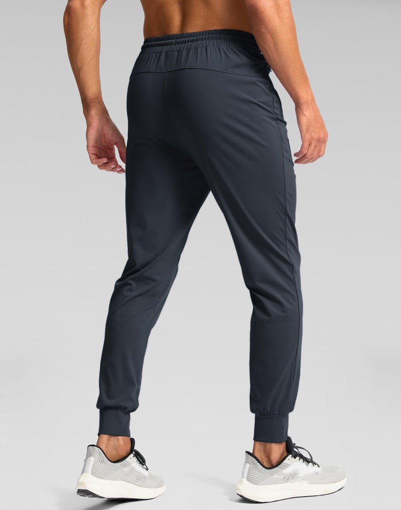 Pudolla Men's Sweatpants with Pockets Stretch Joggers for Men Track Pants Athletic Workout Gym Runing Pants(Dark Grey M) - Image 2