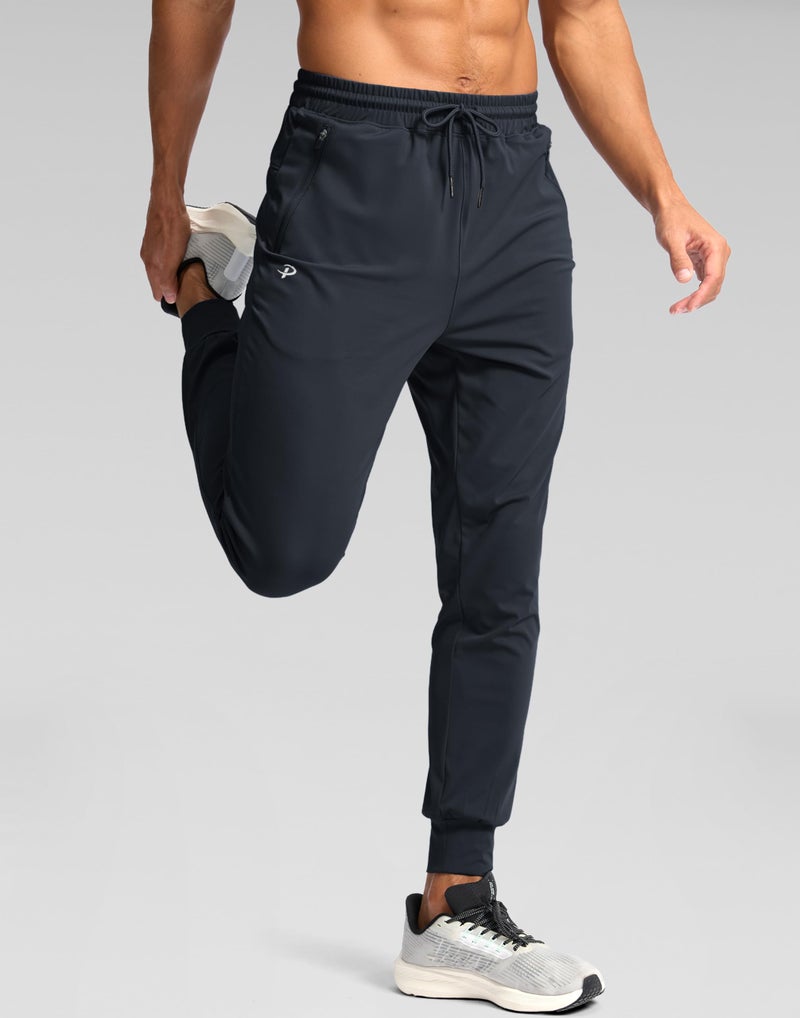 Pudolla Men's Sweatpants with Pockets Stretch Joggers for Men Track Pants Athletic Workout Gym Runing Pants(Dark Grey M) - Image 3