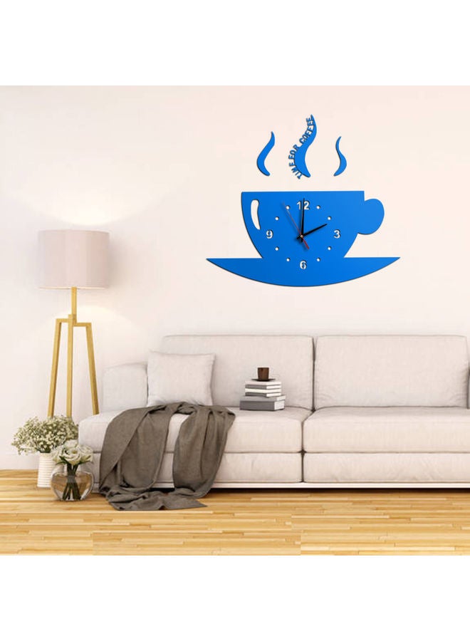 إسكدنيا ساعة حائط كوارتز من الأكريليك يمكنك تركيبها بنفسك بحسب شخصيّتك أزرق 30سم - Image 2
