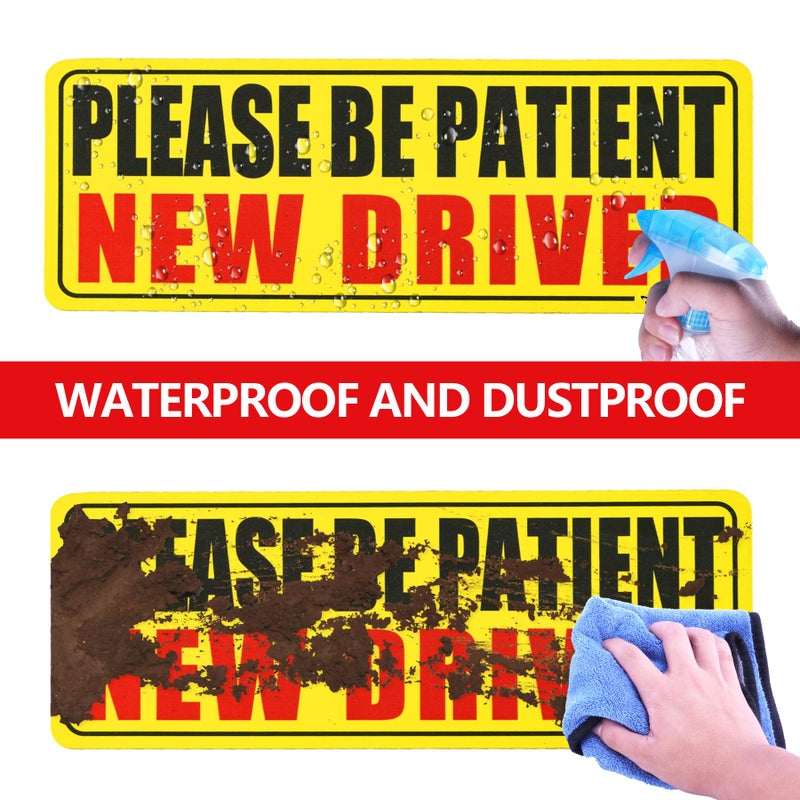 JUSTTOP New Driver Magnet for Car, Please Be Patient Student Driver, 3Pcs New Driver Magnet Safety Warning Magnetic Reflective Rookie Driver Bumper Sticker,Car Exterior Accessories - Image 5