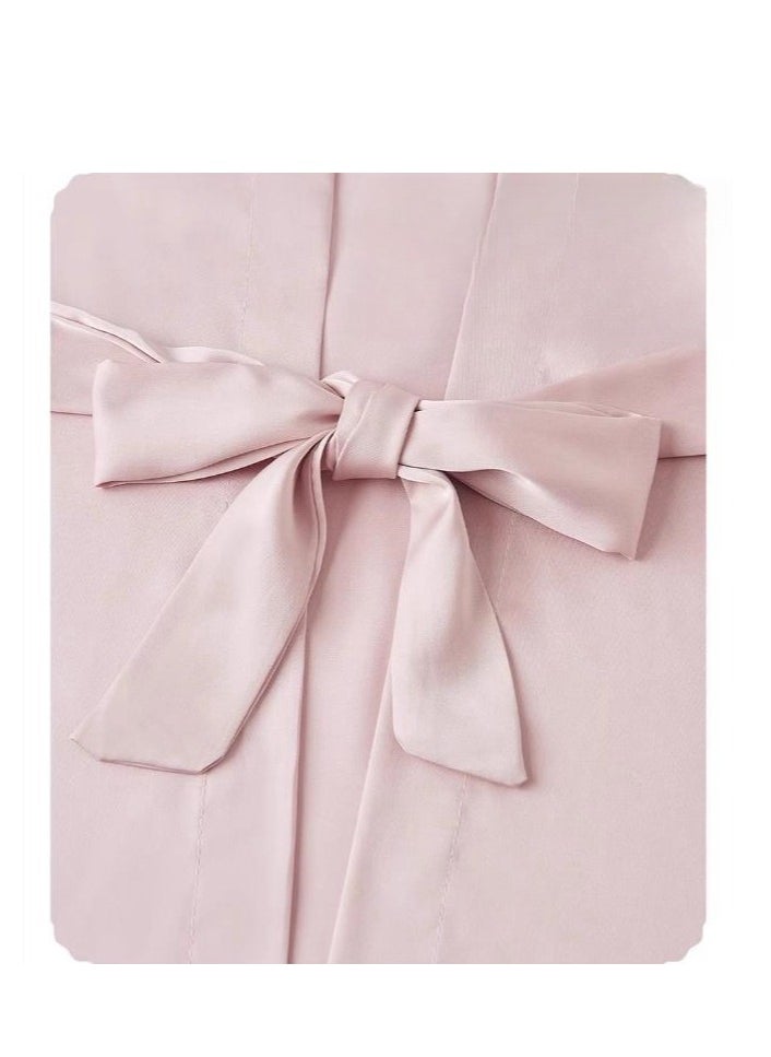 MIIOW - Strap Sleeping Skirt Women's Silk Sleeping Robe with Chest Mat Ice Silk Pure Desire Set Gift Box - Image 1