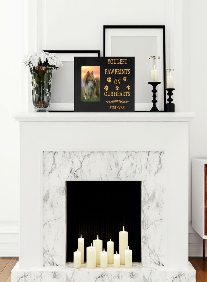 MROUEN Pet Urns for Dog or Cat Ashes, Wooden Pet Memorial Urns with Photo Frame, Pet Cremation Urns Keepsake Memory Box with Black Flannel as Lining, Loss Pet Memorial Remembrance Gift (Black) - Image 5