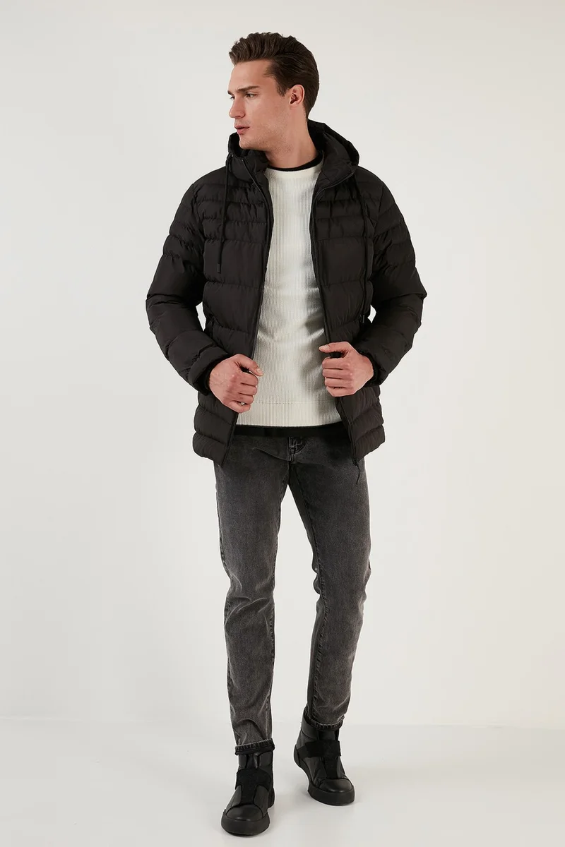 Buratti Water Repellent Slim Fit Cold and Wind Resistant Hooded Puffer Coat Men's Coat 649005