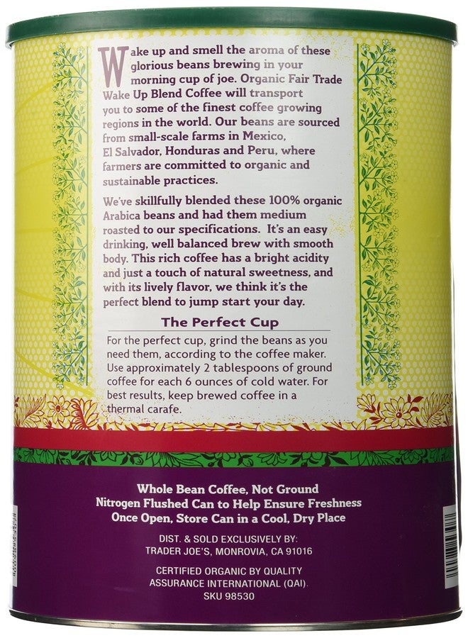 ترايدر جويز قهوة Trader Joe's العضوية للتجارة العادلة، مزيج Wake Up، 28 أونصة - Image 2