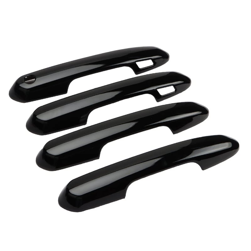 DLOVEG Exterior Door Handle Cover Compatible for 20192022 2023 2024 2025 Toyota Rav4 Accessories for Highlander 2024 2023 20222020 Handle Protectors with 4 Holes fo Auto Sensors Glossy Black