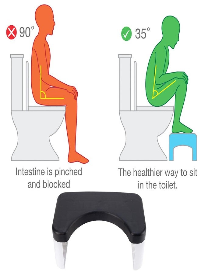 Soulagers Toilet Stool, Folding Step Stool, Squatting Potty, Bathroom Poop Stool, Potty Chair, Squatting Aid, Bathroom Step for Adults Only(Black-A) - Image 5