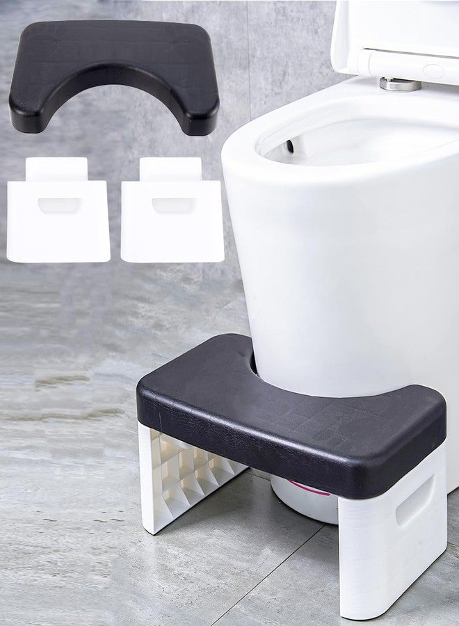 Soulagers Toilet Stool, Folding Step Stool, Squatting Potty, Bathroom Poop Stool, Potty Chair, Squatting Aid, Bathroom Step for Adults Only(Black-A) - Image 1