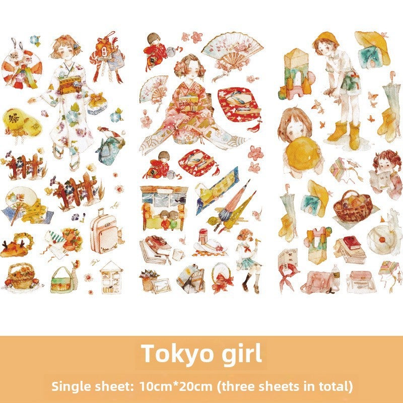 Chic Fresh Character Stickers for DIY Albums Number 4: Tokyo Girl 