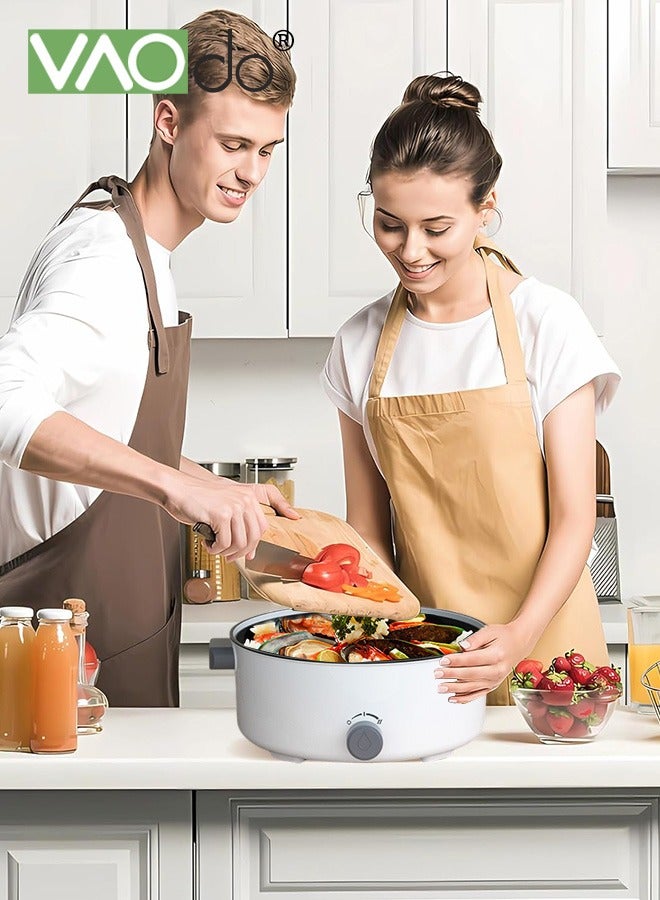 فاو دو 4L Multifunctional Pot for Cooking 1000W Rapid Noodles Electric Pot Non-Stick Frying Pans for Steak Egg Ramen Oatmeal with Dual Power Adjustment ver-Heating and Boil Dry Protection Pan  - Image 5