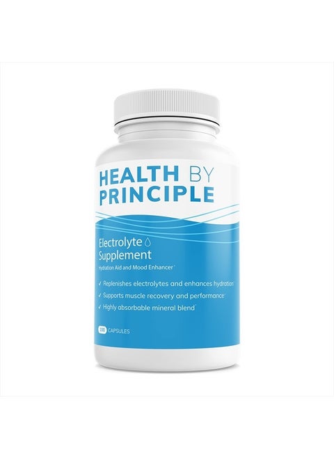 Electrolyte Supplement (No Iodine) – Muscle Cramp Prevention, Rapid Rehydration -100 Easy to Swallow Veggie Capsules