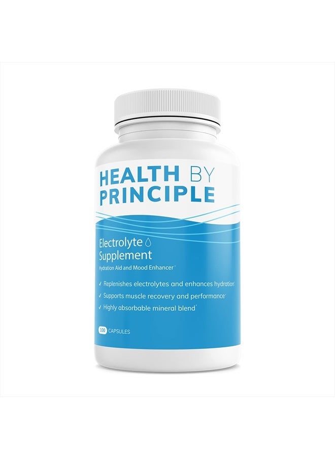 Electrolyte Supplement (No Iodine) – Muscle Cramp Prevention, Rapid Rehydration -100 Easy to Swallow Veggie Capsules