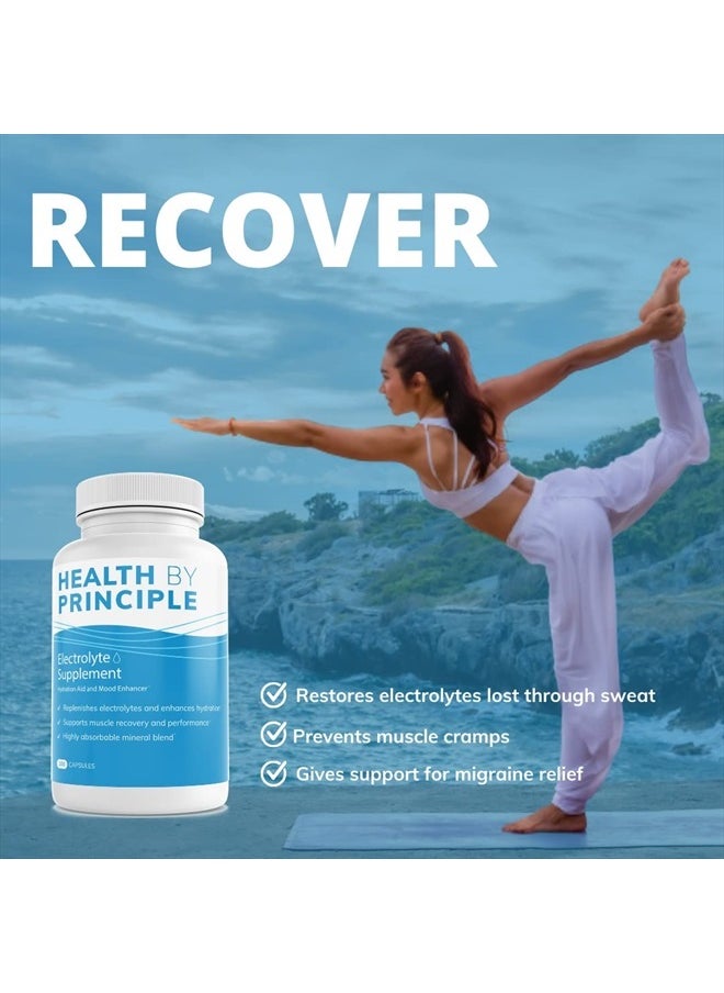 Electrolyte Supplement (No Iodine) – Muscle Cramp Prevention, Rapid Rehydration -100 Easy to Swallow Veggie Capsules