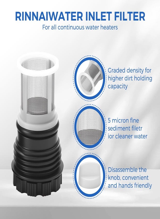 VYH H98-510-S tankless Water Heater Filter Kit for tankless Water Heater (2 Tankless Water Heater Inlet Screen Assemblies+1 Filter Knobs） - Image 4