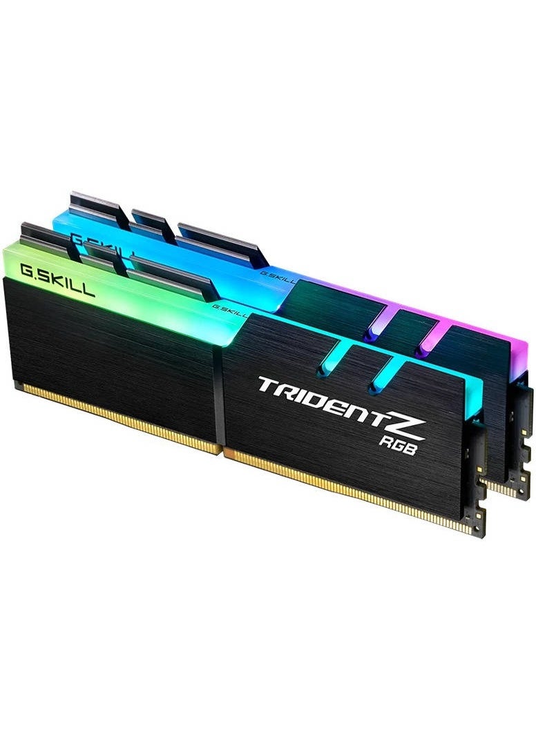 G.Skill Trident Z RGB 16GB (2x8GB) DDR4 3200MHz CL16 Gaming RAM – Intel XMP 2.0, 16-18-18-38 Timings, 1.35V, 288-Pin DIMM, Aluminum Heatspreader, Customizable RGB Lighting, Black | F4-3200C16D-16GTZR - Image 1