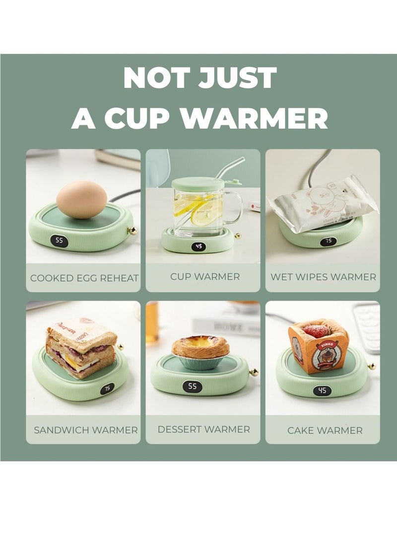 OIDIRE Electric Cup Warmer for Desk with 350ml Glass Cup Mug Warmer Coffee Warmer with 3 Temperature Settings 8 hours Auto Shut Off - Image 5