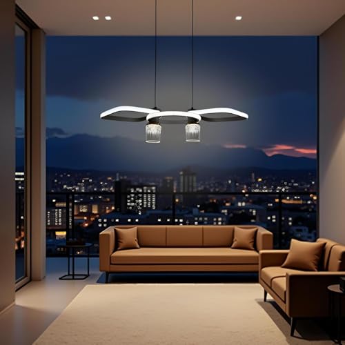 Lyse Decor Chandelier Light for Dining Table, Jhoomar for Home, Jhumar for Bedroom, Office Hanging Lamps, Jhoomar for Drawing Room and Hanging for Restaurant Tables (Black) - Image 2