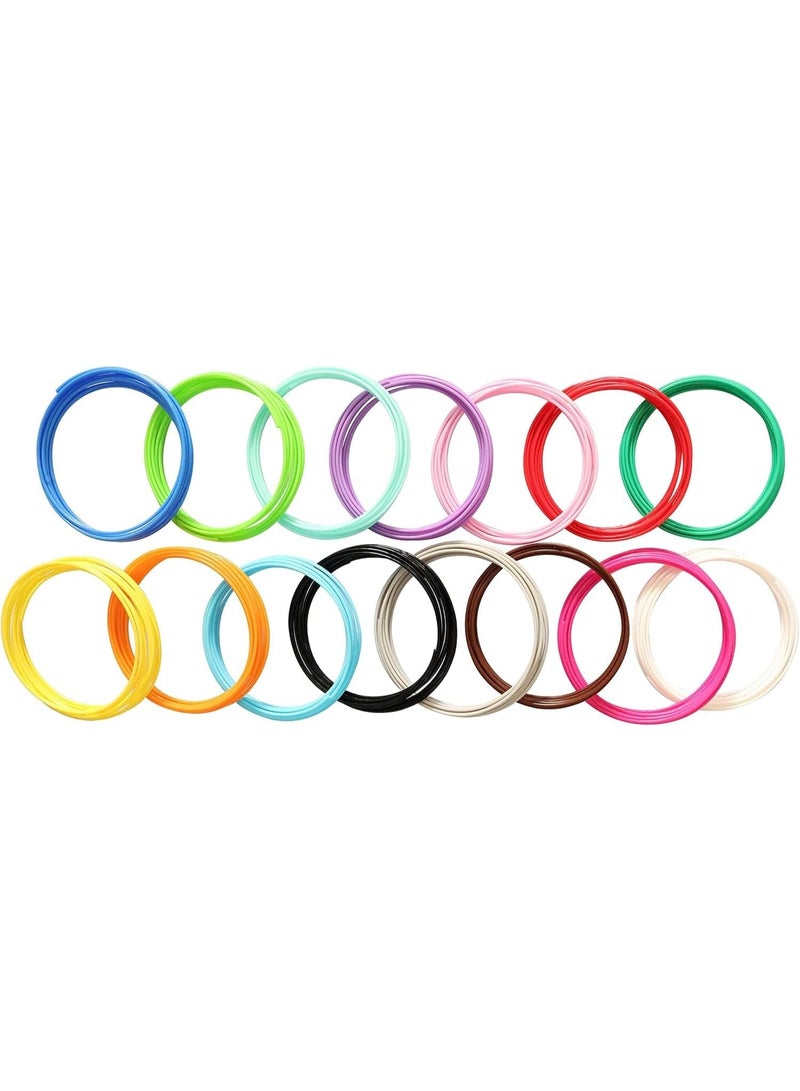 TIGER 3D Printer PLA Filament Refill Pack – 15 Vibrant Colors, 1.75mm, 150ft Total, Smooth Durable Material for Drawing, Prototyping & Creative Projects, Easy-Feed, Compatible with 3D Printing Pens, Home & School DIY - Image 3
