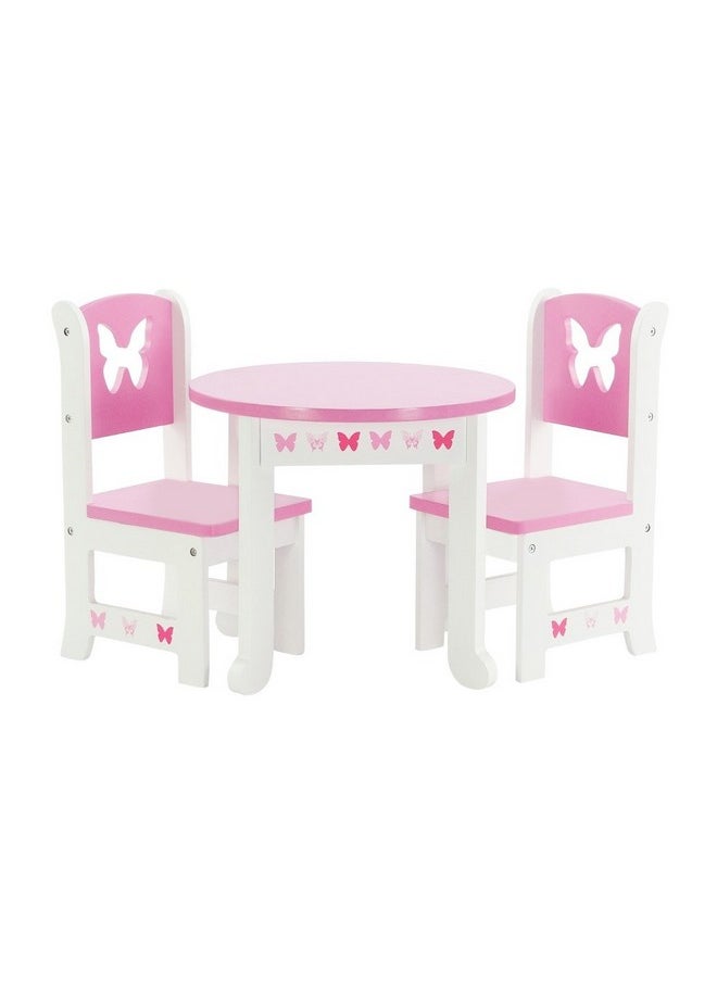 Emily Rose 18 Inch Doll Furniture Kitchen Table And 4 Chair Dining Value Gift Set Butterfly Theme ; Fits 16"18" Dolls  - Image 5