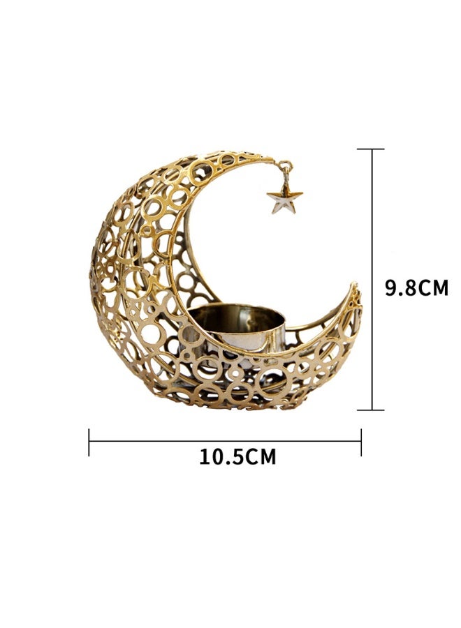 Moon candle stand - Metal candle holder decoration for modern, luxurious and romantic wedding and ceremony. - Image 2