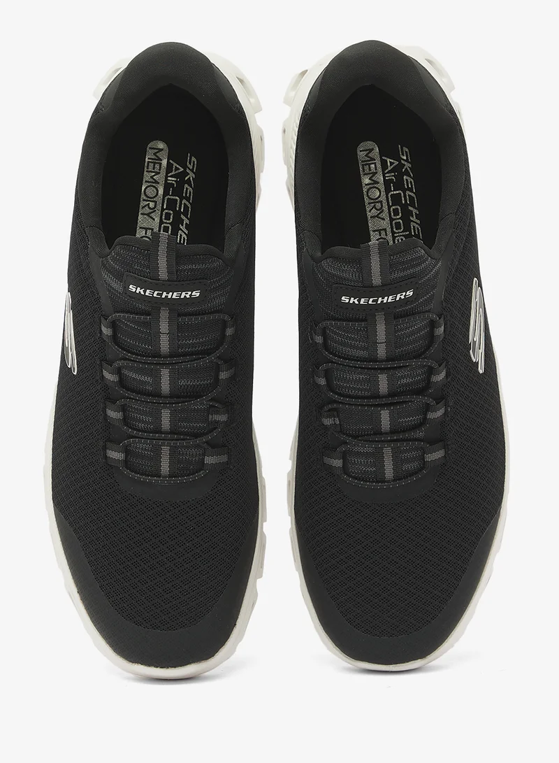 Skechers Black Mesh/Pu Glide-Step for Men | Best Price UAE