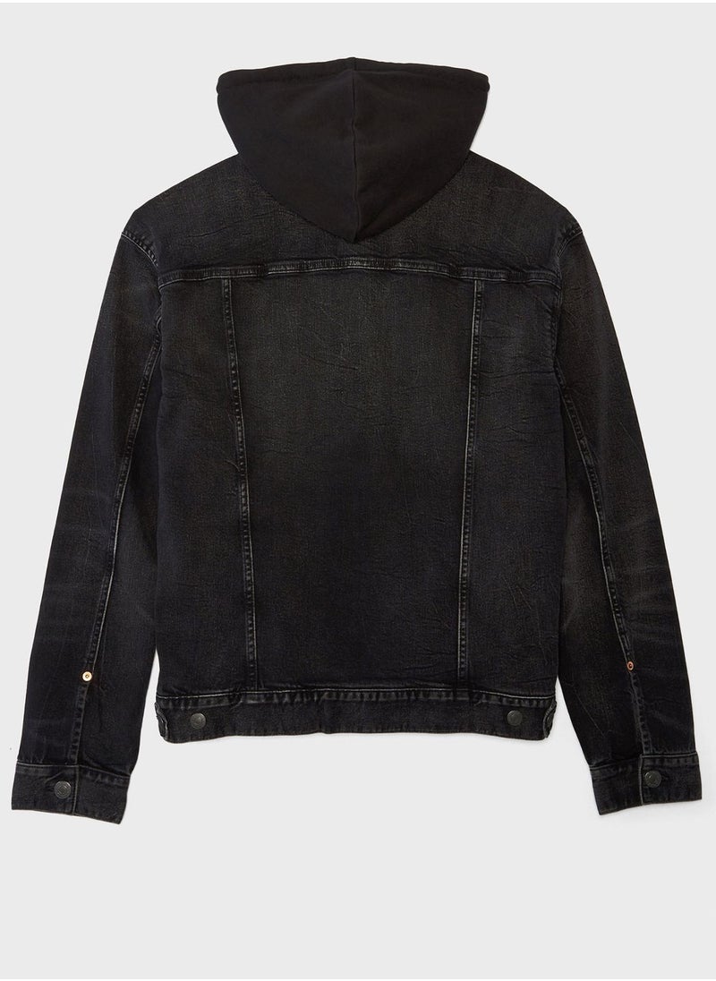 American Eagle - Mid Wash Denim Trucker Jacket - Image 1