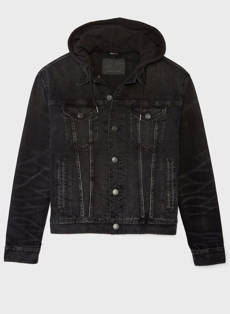 امريكان ايجل Mid Wash Denim Trucker Jacket
