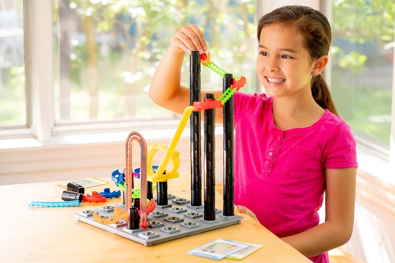 ثينك فان ThinkFun Roller Coaster Challenge – Single-Player STEM Logic Building Game with 40 Progressive Challenges, Tracks, Post Pieces & Coaster Car – Ages 6+ (1046) - Image 5